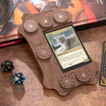 Personalized Engraved Wood Commander Zone Tray with Spinning Magnetic Dials Board Game Card Game Accessories Birthday Gift for EDH Commander