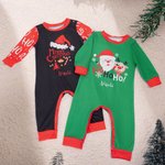 Gepersonaliseerde Schattige Kerstmuts Lange Mouwen Baby Romper Familie Pyjama Matching Set met Naam Kerstfeest Cadeau voor Papa Mama Kinderen