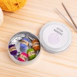 Personalisierte 5-tlg. handgefertigte Maschenmarkierer Mini Knäuel Anhänger mit Namen Häkeln Zubehör Geschenk für Strickliebhaber Häkelliebhaber