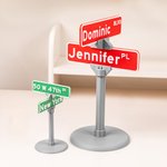 Personalized 3D Street Sign Stand Design Desk Name Plate with Mark and Name Desk Decor Keepsake Gift for Travel Lovers Office Staff