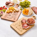 Personalized Dear Santa Milk Biscuits Charcuterie Cutting Board with Handle and Name Home Decor Christmas Gift for Family