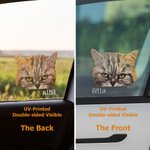 Gepersonaliseerde Peering Pet Portrait Photo Car Decal Sticker Grappig Schattig Dier Weerbestendig Raamdecoratie Auto Truck voor Dierenliefhebbers