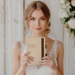 Personalized Letters to Bride Leather A5 Lined Journal Notebook and Pen Set with Engraved Name and Date Bridal Shower Wedding Gift for Her