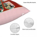 Personalizzato Cartoon Character Christmas Tree Initial Throw Pillow Cover con nome Home Decor Compleanno regalo di Natale per i bambini della famigli