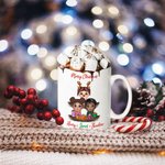 Tasse à café en céramique 11oz avec nom, anniversaire, fête de Noël, cadeau pour les enfants et la famille.