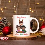 Tasse à café en céramique 11oz avec nom, anniversaire, fête de Noël, cadeau pour les enfants et la famille.