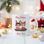 Tasse à café en céramique 11oz avec nom, anniversaire, fête de Noël, cadeau pour les enfants et la famille.