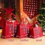 Personalized Bow Nutcracker Red Reusable Jute Tote Bag with Name Birthday Christmas Party Gift for Friend Family
