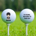 Personalizada Si la Encuentras Vuelve a Este Tipo Divertida Pelota de Golf de Dibujos Animados con Nombre Accesorios de Práctica de Golf Regalo de Cumpleaños Deportivo para Jugadores de Golf
