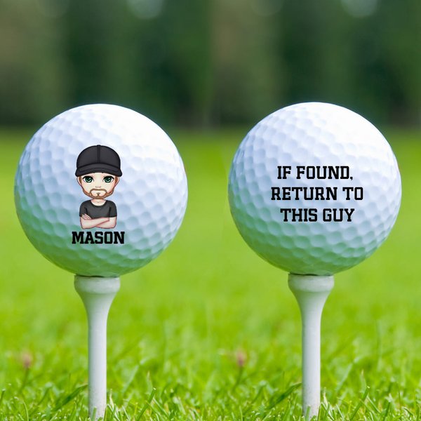 Spersonalizowana piłka golfowa z imieniem i nazwiskiem do treningu golfa Urodzinowy prezent sportowy dla golfistów Gracze w golfa