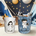 Spersonalizowana rakieta kosmiczna UFO Astronauta Kosz na pranie z imieniem Urodziny Dzień Dziecka Prezent dla chłopców Dziewczynki