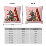 Personalizzato Cartoon Character Christmas Tree Initial Throw Pillow Cover con nome Home Decor Compleanno regalo di Natale per i bambini della famigli
