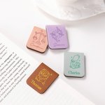 Spersonalizowany ręcznie rysowany znak zodiaku Magnetyczny skórzany klips do zakładek z imieniem i nazwiskiem Materiały piśmiennicze Prezent urodzinowy dla miłośników książek