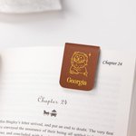 Spersonalizowany ręcznie rysowany znak zodiaku Magnetyczny skórzany klips do zakładek z imieniem i nazwiskiem Materiały piśmiennicze Prezent urodzinowy dla miłośników książek