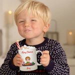 Tasse à café en céramique 11oz avec nom, anniversaire, fête de Noël, cadeau pour les enfants et la famille.