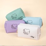 Personalized Birth Flower Stethoscope Design Leather Makeup Bag with Name Portable Travel Essentials Birthday Gift for Nurse Medical Staff