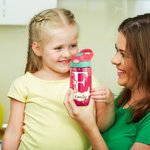 Gepersonaliseerde Schattige Bosdier 475 ml Kinderfles met Naam en Siliconen Rietje Verjaardag Terug naar School Cadeau voor Jongens en Meisjes