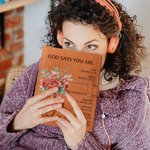 Personnalisé Dieu dit que vous êtes Bible Fleur de naissance portable A5 Couverture de carnet de notes en cuir avec pochette Anniversaire Cadeau d'inspiration pour les femmes Étudiants