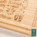 Planche à découper en bambou FSC gravée avec rainure pour le jus de fruit Cadeau de pendaison de crémaillère pour la famille et les amis