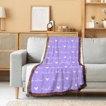 Couverture personnalisée à franges en forme de nuage de mots multicolores avec noms Cadeau d'anniversaire et de Noël pour les enfants et la famille