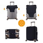 Couvre-bagages rétro personnalisé 1-6 chiens chats pattes 18-32 pouces avec nom Anniversaire Accessoires de voyage Cadeau pour les amoureux des animaux de compagnie