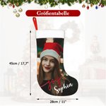 Personalisierter Niedlicher Weihnachtsstrumpf mit Foto und Namen Weihnachtsbaum Deko Party Weihnachten Geschenk für Kinder Familie