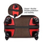 Couvre-bagages rétro personnalisé 1-6 chiens chats pattes 18-32 pouces avec nom Anniversaire Accessoires de voyage Cadeau pour les amoureux des animaux de compagnie