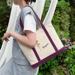 Sac de Plage Écologique Personnalisé avec Fleurs de Naissance et Nom Cadeau d'Anniversaire Remerciement pour Femmes et Filles