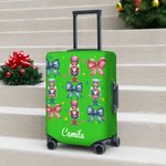 Personalizzato Coquette Bow Classic Schiaccianoci Custodia protettiva per valigie da 18-32 pollici con nome Accessori di viaggio di Natale regalo per le donne