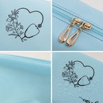 Personalized Birth Flower Stethoscope Design Leather Makeup Bag with Name Portable Travel Essentials Birthday Gift for Nurse Medical Staff