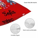 Personalized Coquette Bow Classic Nutcracker Soft Throw Pillow Cover Home Decor Christmas Gift for Family