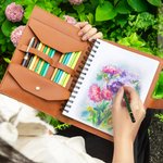 Carnet de Notes A5 Personnalisé avec Nom Personnage et Pochette Couverture en Cuir et 50 Pages Cadeau Anniversaire pour Amateurs de Peinture