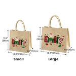 Your Christmas Magic Woven with Cheer - Personalised Name Jute Tote Bag