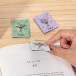Personalized 1-8 Birth Flowers Bouquet Magnetic Bookmark Clip with Name Birthday Mother's Day Christmas Gift for Women Girls