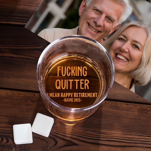 Spersonalizowana szklanka do whisky I Mean Happy Retirement 10oz z wygrawerowanym tekstem Śmieszny prezent urodzinowy na emeryturę dla przyjaciół rodziny