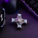 Gepersonaliseerd mechanisch Cyber Draaiend Lichtgevend Gyro Zintuiglijk Hulpmiddel met Sci-fi Initialen Stressopwekking Verjaardagsgeschenk voor Toeko