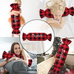 Gepersonaliseerde veelkleurige kerstmuts naam snoep vorm zacht kussen inzet Set Home Decor Kerstcadeau voor familie