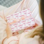 Personalized Pink Coquette Bow Wrapping Paper with Name Birthday Christmas DIY Craft Gift Packaging Gift for Women Girls