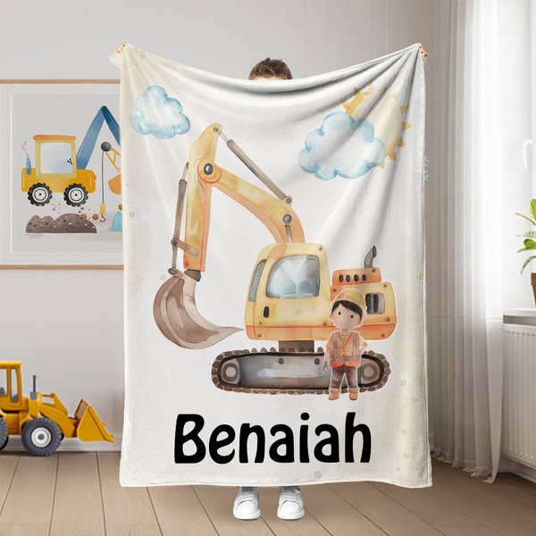 Couverture douillette personnalisée avec prénom – Décoration d'intérieur et cadeau d'anniversaire pour les enfants