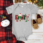 Personalised Lovely Christmas Family Matching T-shirt Sweatshirt Baby Bodysuit with Name Garment Merry Christmas Gift for Family