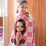 Personnalisé Personnalisé Cartoon Character Checkered Lightning Design Soft Throw Blanket avec Multiple Names Home Decor Birthday Gift Boys Girls