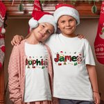 Personalised Lovely Christmas Family Matching T-shirt Sweatshirt Baby Bodysuit with Name Garment Merry Christmas Gift for Family