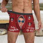 Personalisierte „Jingle My Bells“ Gesicht Foto Boxershorts mit Namen Lustige Herren Unterwäsche Valentinstag Weihnachten Geschenk für ihn