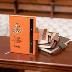 Personalizada Floral Cruz Nombre Versículo de la Biblia A5 Cuero Iglesia Oración Cuaderno Bolígrafo de madera con 100 páginas rayadas Regalo de Navida