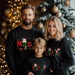 Personalised Lovely Christmas Family Matching T-shirt Sweatshirt Baby Bodysuit with Name Garment Merry Christmas Gift for Family