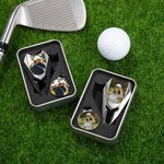 Personalised Golf Divot Repair Tool Magnetic Hat Clip Set with Photo Ball Marker and Box Golf Accessories Birthday Sports Gift for Golf Players