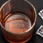 Personalized I Mean Happy Retirement 10oz Whiskey Glass with Engraved Text Funny Retirement Birthday Gift for Family Friends