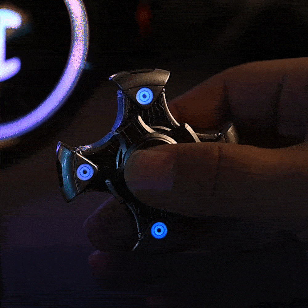 Gepersonaliseerd mechanisch Cyber Draaiend Lichtgevend Gyro Zintuiglijk Hulpmiddel met Sci-fi Initialen Stressopwekking Verjaardagsgeschenk voor Toeko