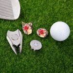 Personalised Golf Divot Repair Tool Magnetic Hat Clip Set with Photo Ball Marker and Box Golf Accessories Birthday Sports Gift for Golf Players