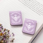 Spersonalizowana zakładka To Bee Continued Magnetic Leather Bookmark Clip z cytatem i imieniem Prezent urodzinowy dla mola książkowego bibliotekarza